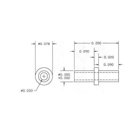 Concord Electronics COMM NON-INS THRU- PC PIN TERM, 0.200" L, 0.0, 10-912-2-05-1000 10-912-2-05